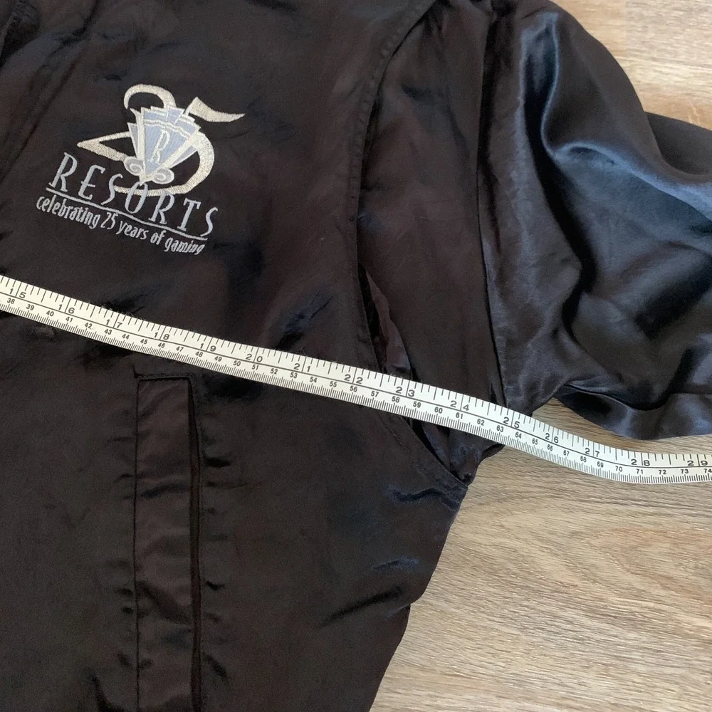 VINTAGE 25TH ANNIVERSARY RESORTS CASINO ATLANTIC CITY SATIN REVERSIBLE JACKET